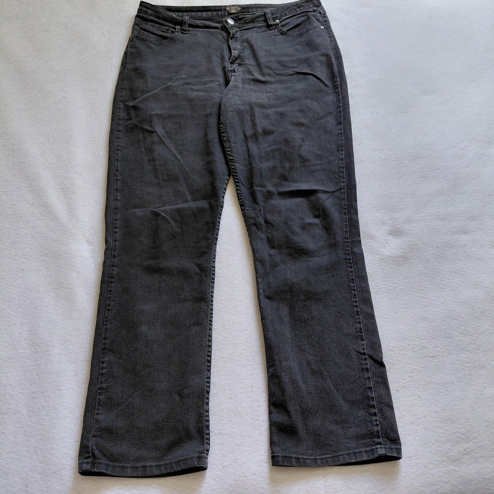 Riders by Lee Bootcut Jeans Womens Dark Gray Size 16L Stretch Denim Casual